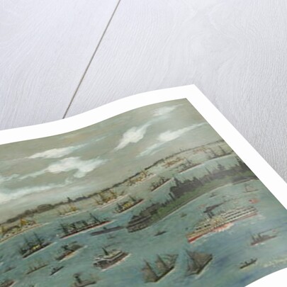 Review of the United States Fleet in New York Harbour with the Statue of Liberty, 1893 by Andrew Meyer