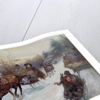 Sleighing in the Park, 1896 by Walter Granville-Smith