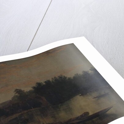 Twickenham Parish Church and Eel Pie Island, 1821 by William Hardurcke