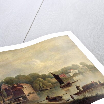 Twickenham Church looking downstream, 1800-30 by English School