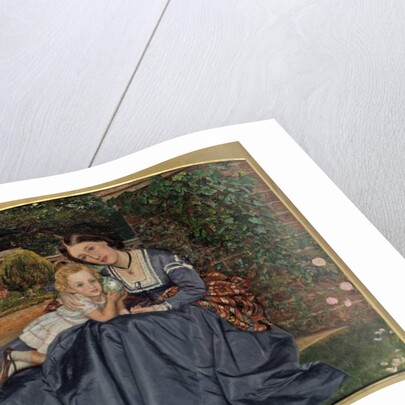 Mother and Child Seated in Garden, 1865-70 by Arthur Hughes