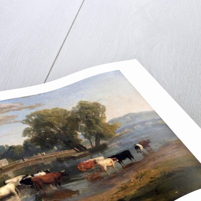 Thames at Richmond from Middlesex bank, looking towards Asgill House by Ramsay Richard Reinagle