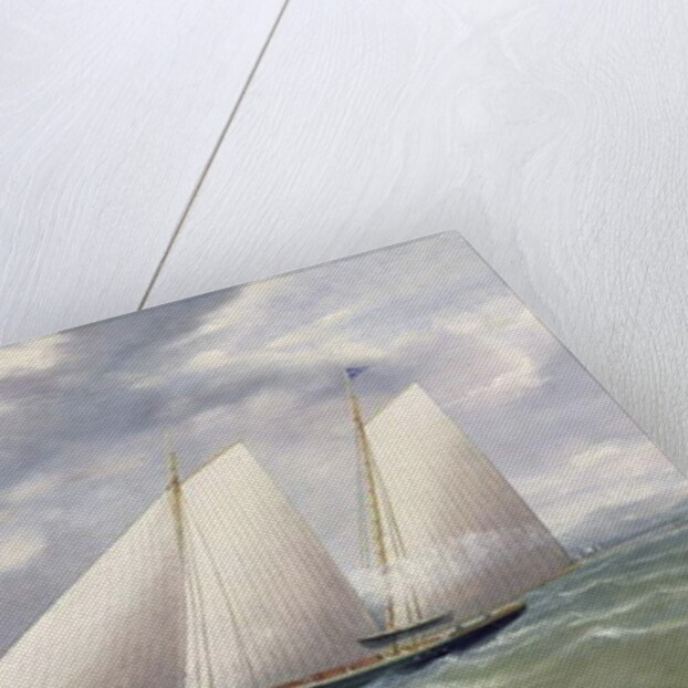 A Cutter in a Strong Wind Flying a Burgee of the Royal Thames Yacht Club by Arthur Wellington Fowles