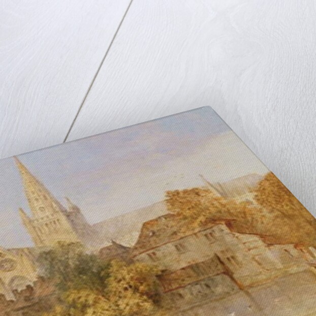 Lichfield Cathedral from Stowe Pool, c.1850 by English School