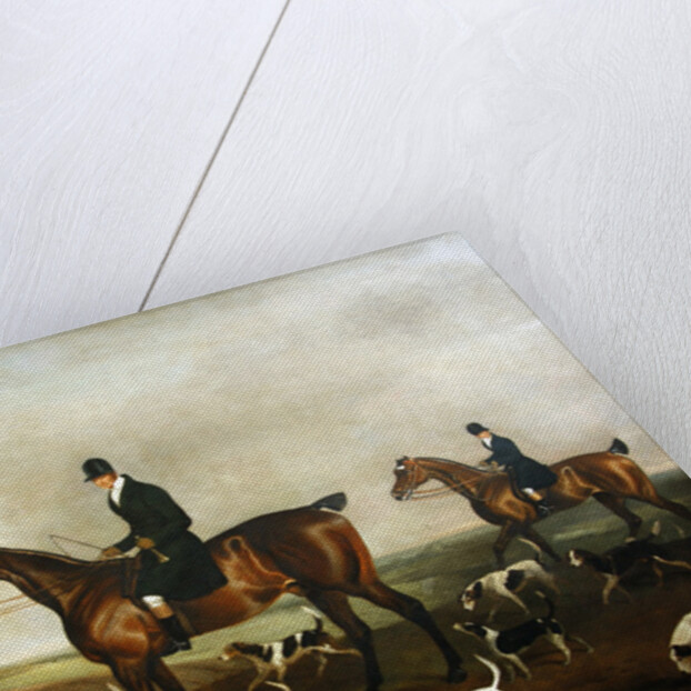 Michael Beverley with his Whipper in and Harriers, 1831 by Edwin W. Cooper