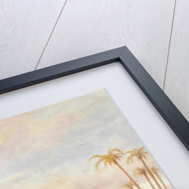 Figures and camels at an oasis by Frederick Goodall