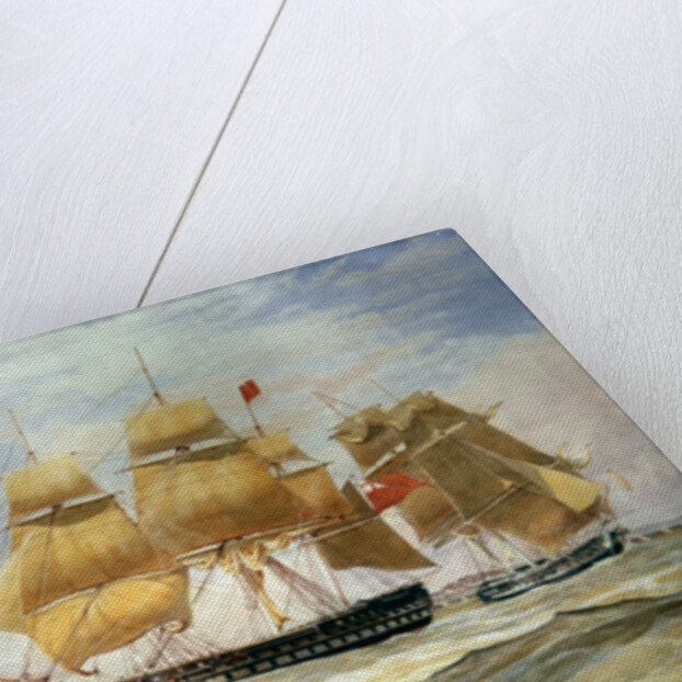 HM Ships 'Ganges' and 'Sapphire' off Pernambuco, 1829 by Emeric Essex Vidal