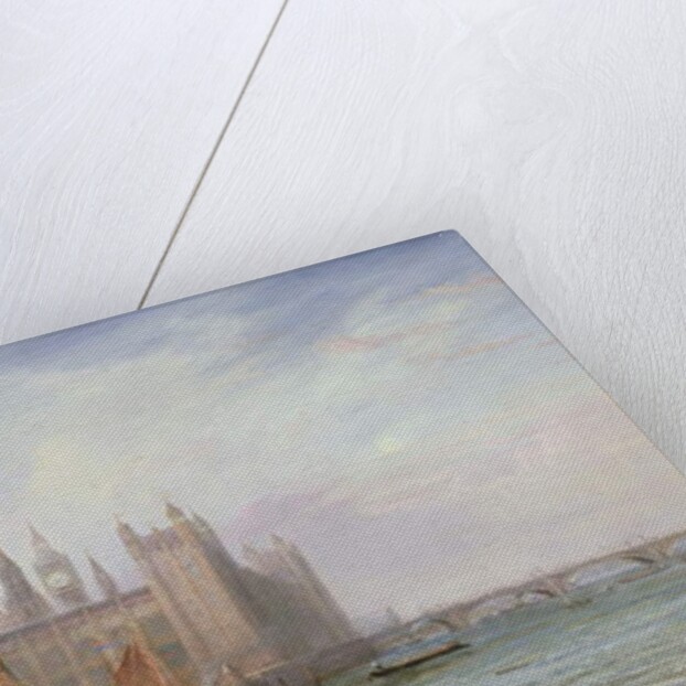 The Houses of Parliament and Westminster Bridge, c.1875 by James Richard Marquis