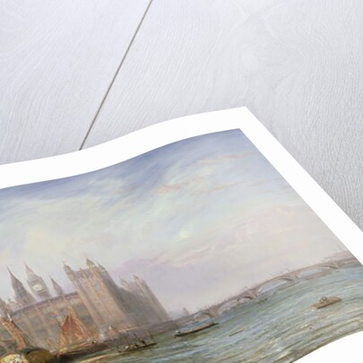 The Houses of Parliament and Westminster Bridge, c.1875 by James Richard Marquis