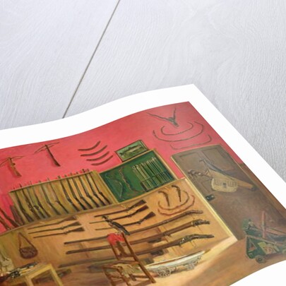 Sir Ralph Payne Gallwey in his gunroom at Thirkleby Hall, Yorkshire, 1914 by Anthony de Bru