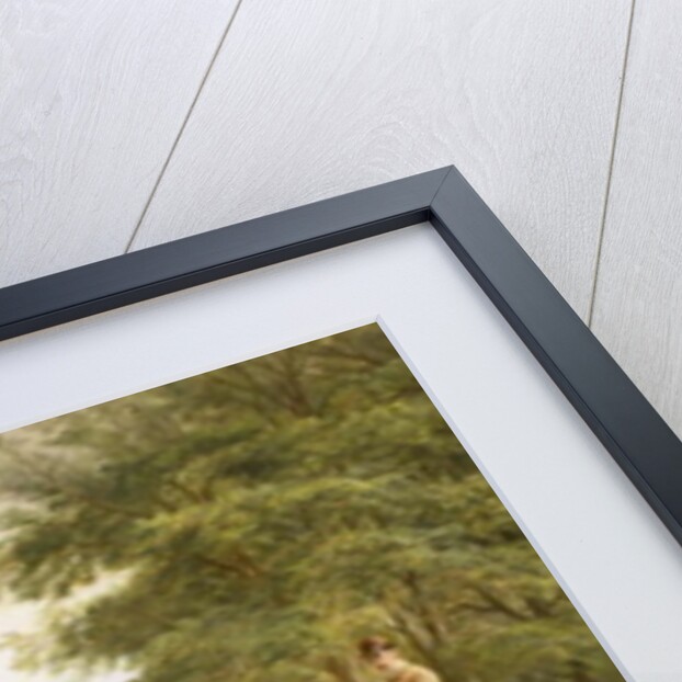 Two horses, harnessed in tandem, pulling a carriage, 1883 by Benjamin Cam Norton