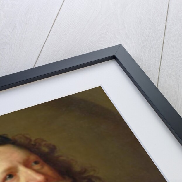 Portrait of Inigo Jones wearing a black tunic and cap by Jonathan Richardson