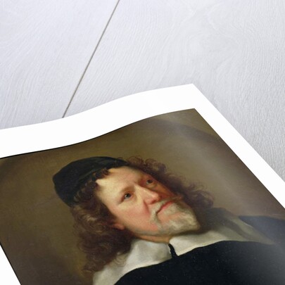 Portrait of Inigo Jones wearing a black tunic and cap by Jonathan Richardson