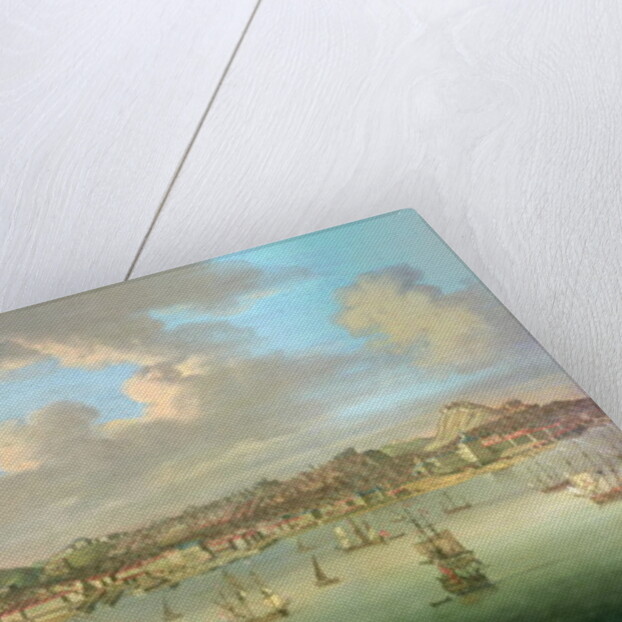 The British Fleet Sailing into Lisbon Harbour, 1735 by Peter Monamy