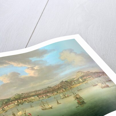 The British Fleet Sailing into Lisbon Harbour, 1735 by Peter Monamy