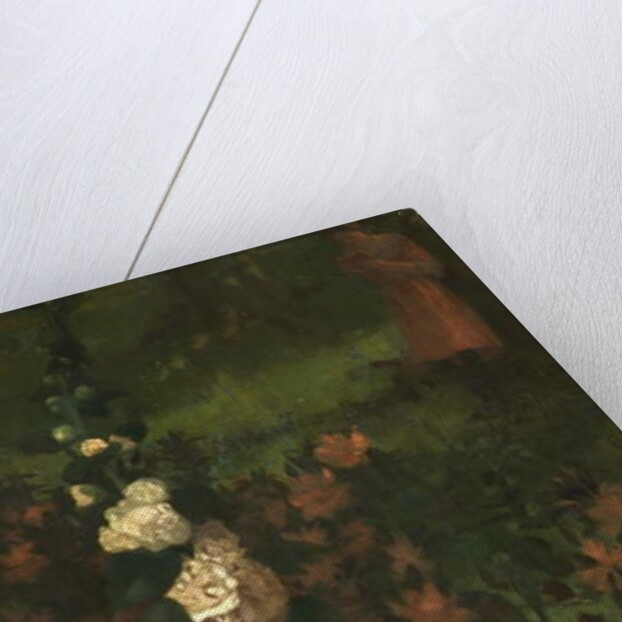 Hollyhocks 1890 by William Stott