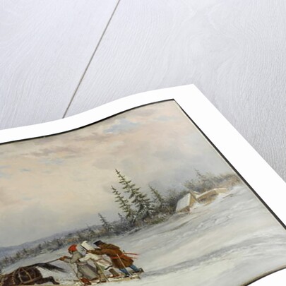 Habitants Sleighing, c.1855 by Cornelius Krieghoff