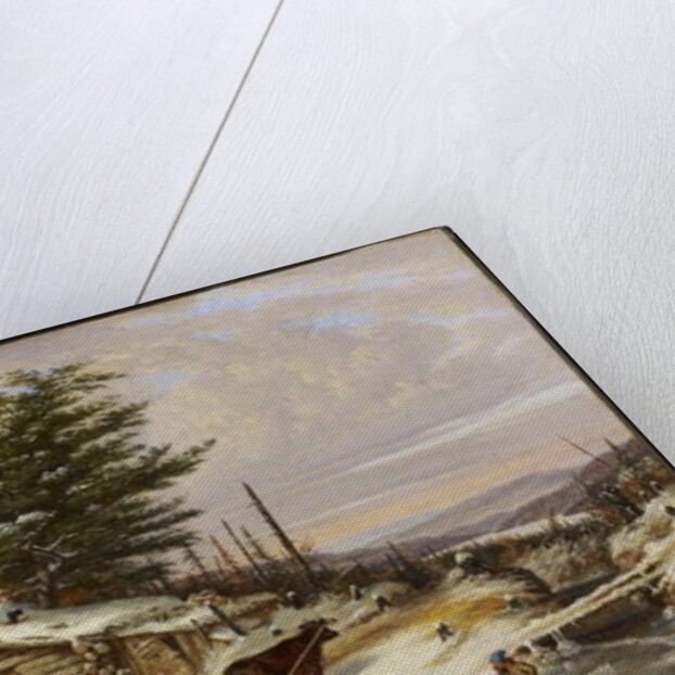 Settler's Log House, 1856 by Cornelius Krieghoff