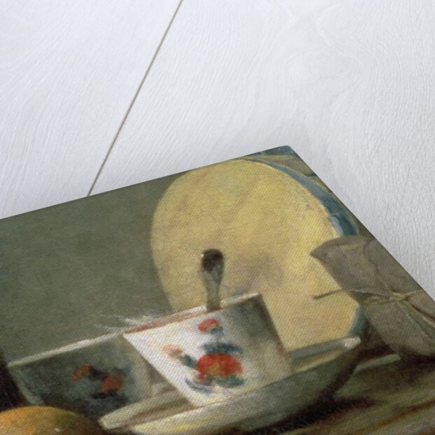 Jar of Apricots, 1758, detail by Jean-Baptiste Simeon Chardin