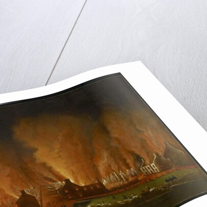 The Fire in the Saint-Jean Quarter, Seen Looking Westward, 1848 by Joseph Légaré