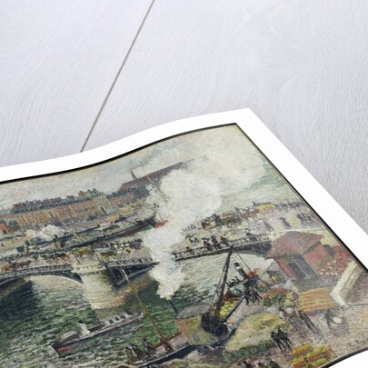 Pont Boieldieu in Rouen, Damp Weather, 1896 by Camille Pissarro