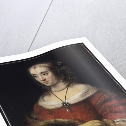 Portrait of a Lady with a Lap Dog, c.1665 by Rembrandt Harmensz. van Rijn