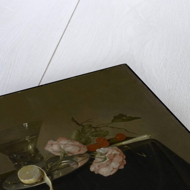 Still Life with Drinking Glass, Fruit and Roses, c.1632-34 by Jan Davidsz de (attr. to) Heem