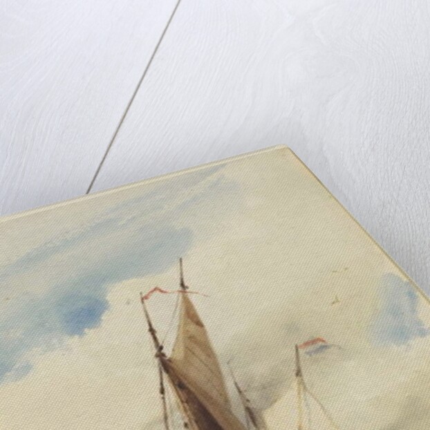 Dutch Fishing Vessels near the French Coast, 1825 by Richard Parkes Bonington