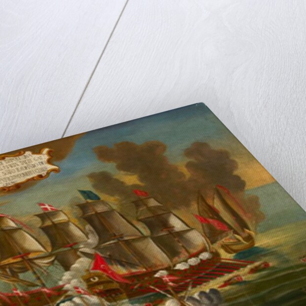 Capture of a Turkish Ship by Galleys and Ships of the Order under the Command of Fleurigny, off Tripoli by Maltese School