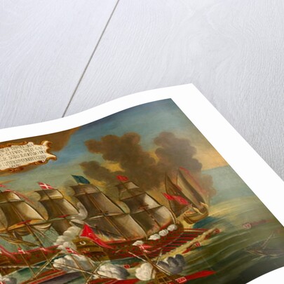 Capture of a Turkish Ship by Galleys and Ships of the Order under the Command of Fleurigny, off Tripoli by Maltese School