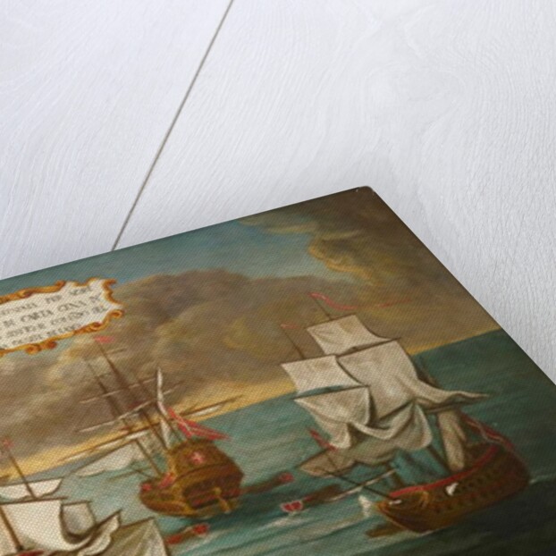 A Squadron of the Order, under the command of Frere Giuseppe de Langu, preparing to fight, off Carthage by Maltese School