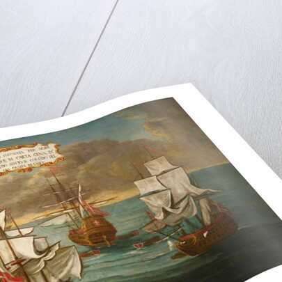 A Squadron of the Order, under the command of Frere Giuseppe de Langu, preparing to fight, off Carthage by Maltese School