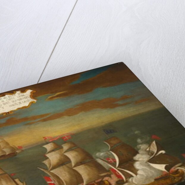 Capture of a Turkish Ship by a Squadron of the Order, ships under the command of Frere Giuseppe de Langu, off Carthage by Maltese School