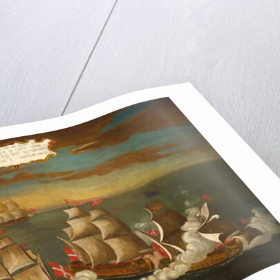 Capture of a Turkish Ship by a Squadron of the Order, ships under the command of Frere Giuseppe de Langu, off Carthage by Maltese School