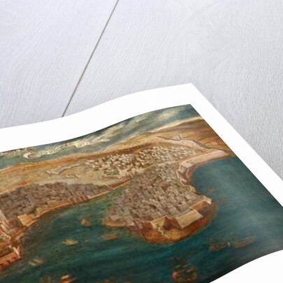 View of Fort Ricasoli, Castle St Angelo, L'Isola and the Cotonera Lines from Valletta, 1679 by Maltese School