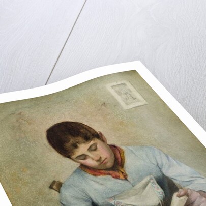 Girl Sitting Reading by Frederick James McNamara Evans