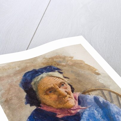 Old Fisherwoman by Frederick James McNamara Evans