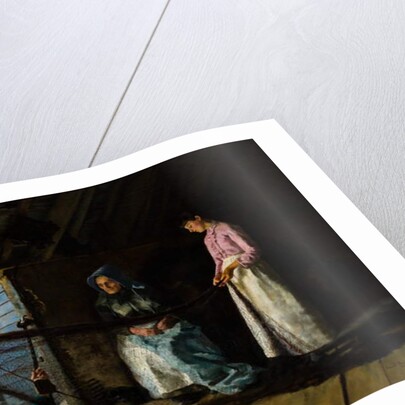 Mending Father's Nests, 1884 by Frank Bodilly