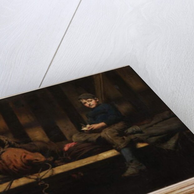 Dinner Time - Ambrose Rouffignac in the Sail Loft, 1883 by Henry Scott Tuke