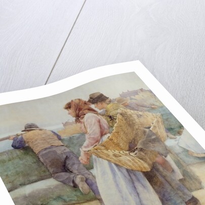 In a Cornish Fishing Village: Departure of the Fleet for the North by Walter Langley