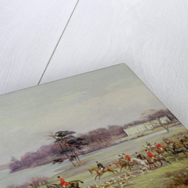 The South Cheshire Hunt in Combermere Park, 1904 by Godfrey Douglas Giles