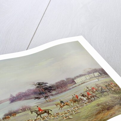 The South Cheshire Hunt in Combermere Park, 1904 by Godfrey Douglas Giles