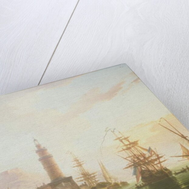 A Mediterranean Port Scene, 1752 by Charles Francois Lacroix de Marseille