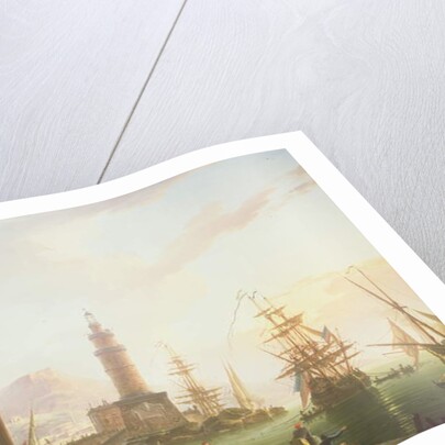 A Mediterranean Port Scene, 1752 by Charles Francois Lacroix de Marseille