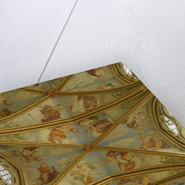 The Vaults of the Rayonnant Chapel of theAbbey with Renaissance paintings , 13th-16th century by Francesco Primaticcio