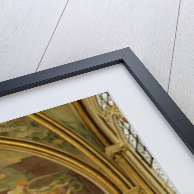 The West Wall of the Rayonnant chapel of the Abbey with The Annunciation, 16th-19th century by Francesco Primaticcio