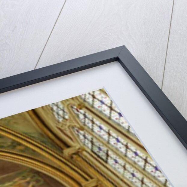 The West Wall of the Rayonnant chapel of the Abbey with The Annunciation , 16th-19th century by Francesco Primaticcio