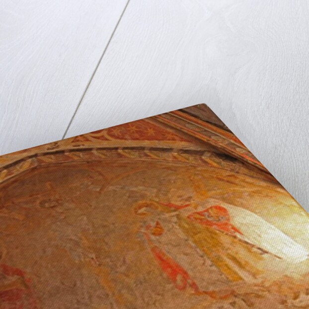 Depicting the Crucifixion with Mary and St John by French School