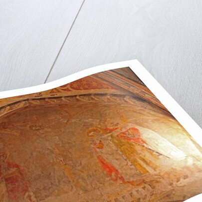 Depicting the Crucifixion with Mary and St John by French School