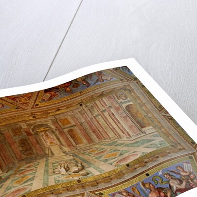 The ceiling of the Constantine Room: the Fall of the idols and the triumph of Christianity, 1582 by Tommaso Laureti